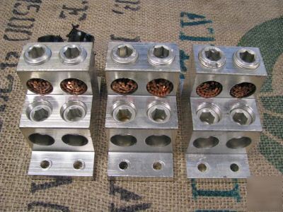 Lot of (3) ilsco DIO40 double pole circuit breaker lugs