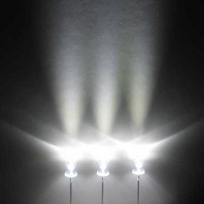 Pure white led set of 500 super bright 5MM 32000MCD f/r