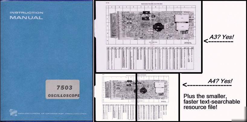 Tek 7503 manual in 2 res, A3, A4, +textsearch +extras 