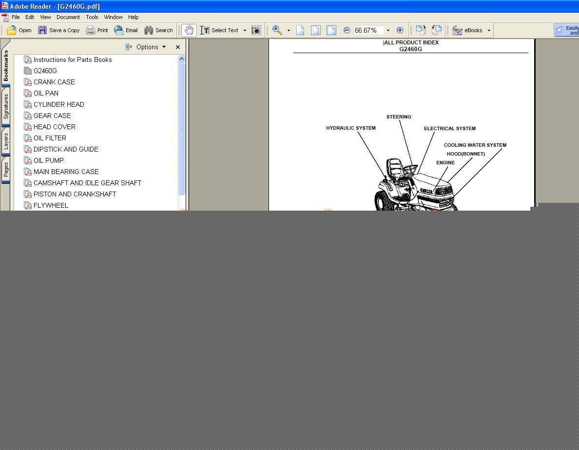 Kubota G2460 parts manual - we have other manuals