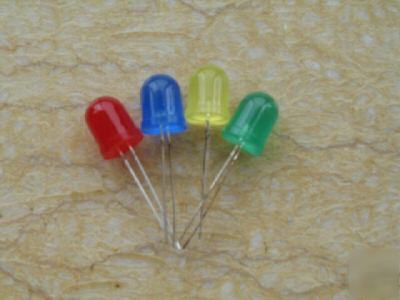 20X red/yellow/blue/green 10MM diffused leds