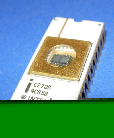 Eprom 1KX8 C2708 intel white ceramic bot logo #2