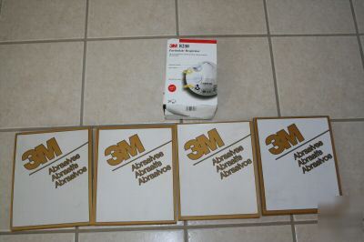 New lot of 3M mask respirator & 3M abrasives sandpaper 