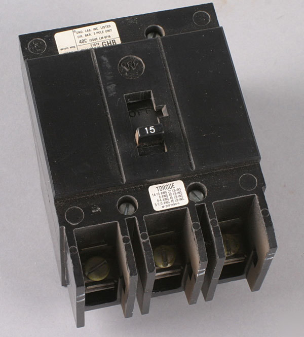 Westinghouse industrial circuit breaker GHB3015