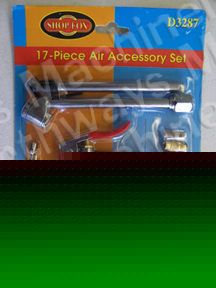 Shop fox D3287 air accessory set 17 piece shopfox tool