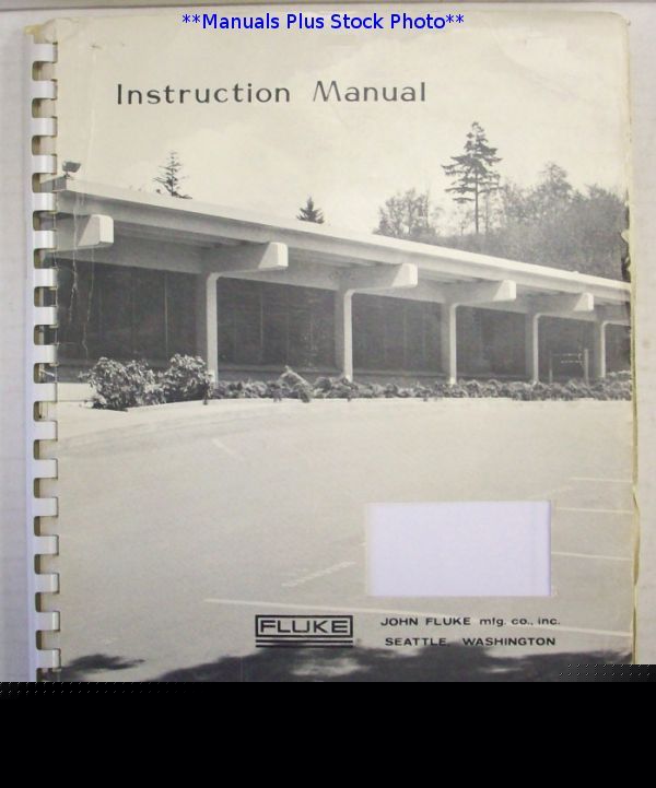 Fluke 8060A op/service manual - $5 shipping 
