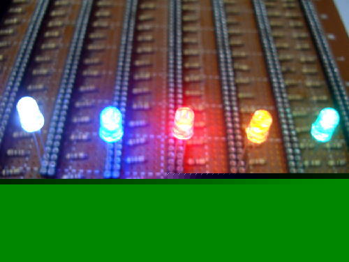 100X 5MM 5000+mcd led bulb green orange white blue red