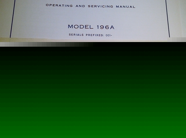 Hp 196A oscilloscope camera original op./service manual