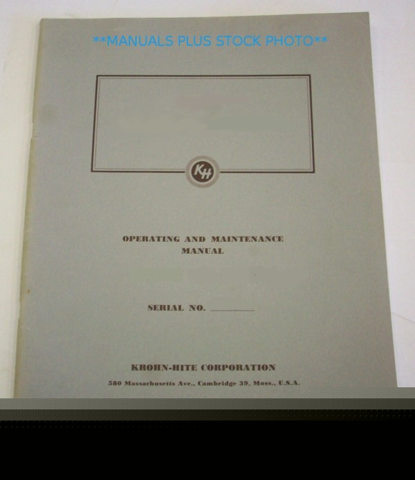 Krohn-hite dca-50(r) op/service manual - $5 shipping 