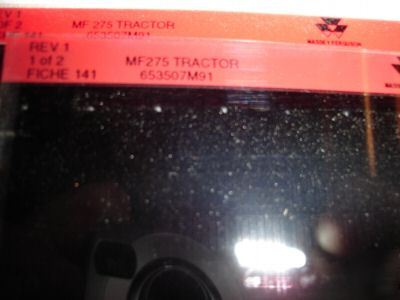 Massey ferguson mf 275 tractor parts catalog microfiche