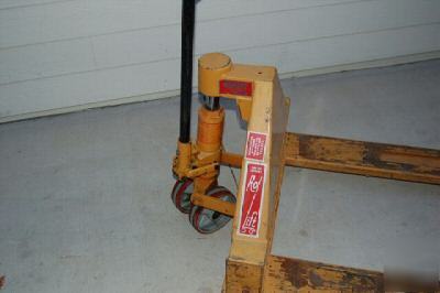  rol-lift t-29 sideways pallet truck jack fourway guar 