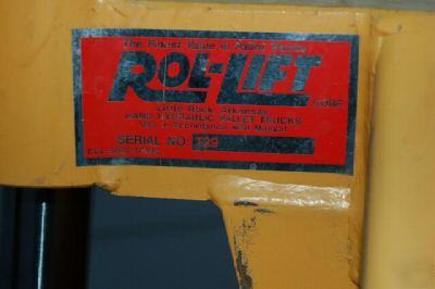  rol-lift t-29 sideways pallet truck jack fourway guar 