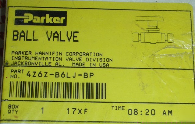 New parker ball valve 4A6Z-B6LJ-bp 