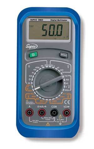 Basic digital multimeter supco DM25 capacitance an ua