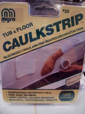 Tub & floor caulkstrip almond 5' myro #32 1 1/4