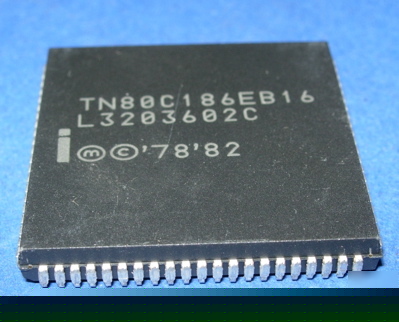 Cpu TN80C186EB16 intel vintage plcc chip 80C186