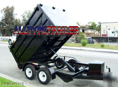 2008 enclosed box utility cargo landscape dump trailer