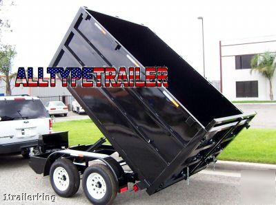 2008 enclosed box utility cargo landscape dump trailer