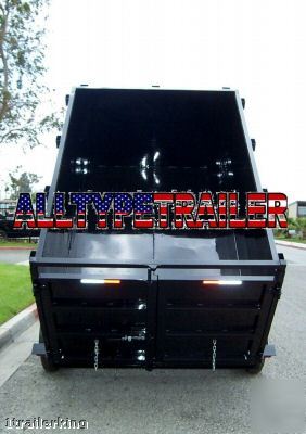 2008 enclosed box utility cargo landscape dump trailer