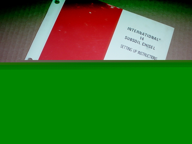 Ih 14 subsoil chisel operator manual