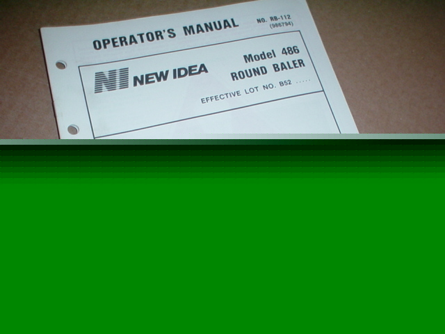 New idea 486 round baler operator manual