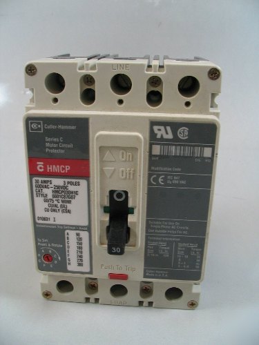 Cutler-hammer 30A 30 amp 600V 3P circuit breaker hmcp