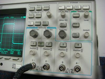 Hp 54601A, 4 channel oscilloscope. just cal'd with cert