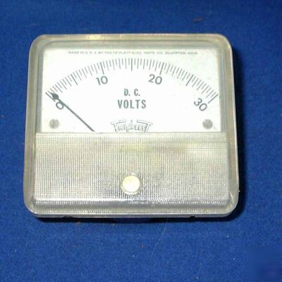 Triplett panel meter 0-30 dc volts