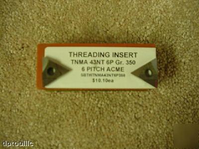 10PC tnma 43NT 6P acme gr.350 carboloy threading insert