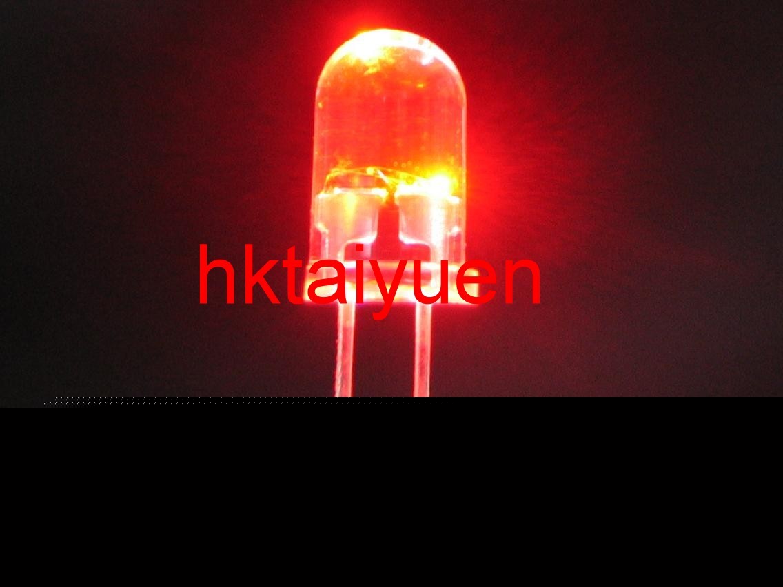 50X 5000MCD 3MM red led ultra bright free resistors