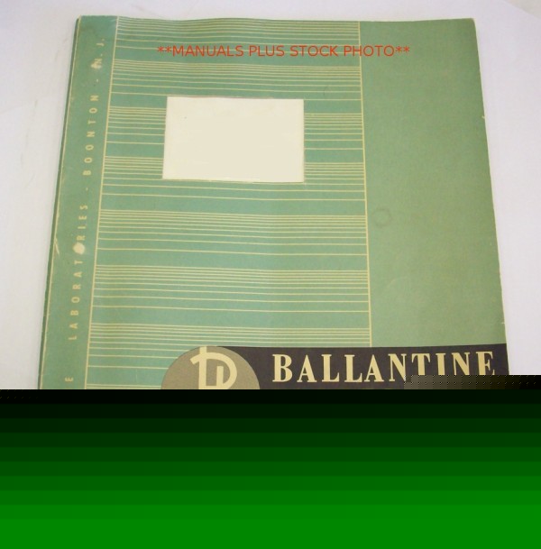 Ballantine 340 op/service manual - $5 shipping 