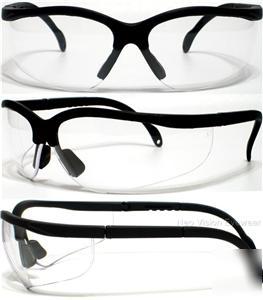 Boxer clear lens safety glasses extendable temples Z87