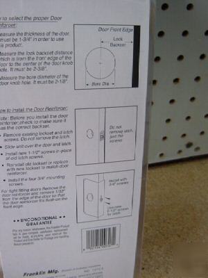 Franklin mfg door reinforcer