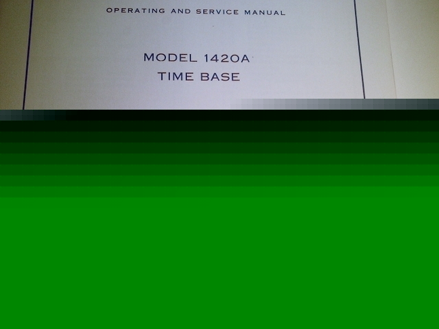 Hp 1420A time base original op. & service manual 1420 