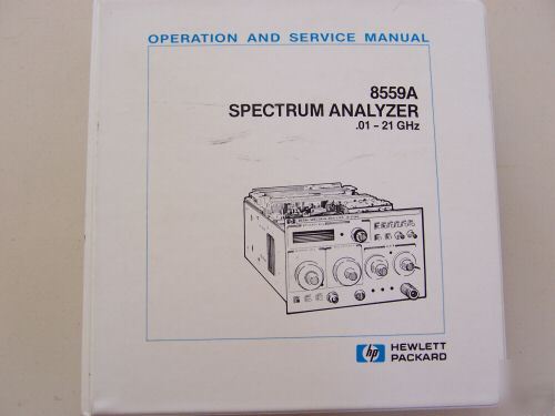 Hp 8559A spectrum analyzer &182T oscilloscope system