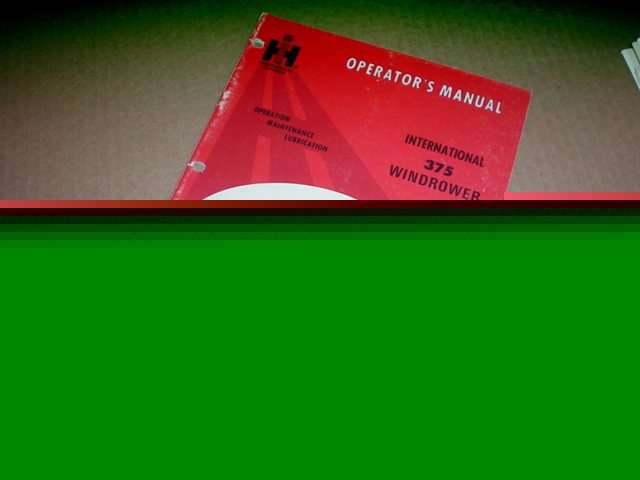 Ih 375 windrower operator manual