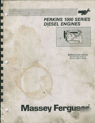 Original massey ferguson 1000 series perkins shopmanual