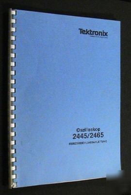 Tektronix tek 2445 - 2465 original operators manual