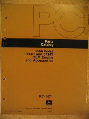 John deere 300 6414D 6414T 6414 d t engine parts manual