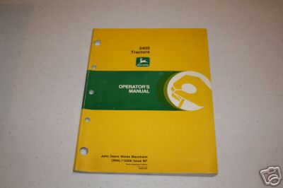 John deere 6605 tractor operator manual operators