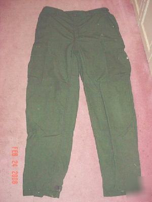 Mens men's nomex green fire pants 36 x 34