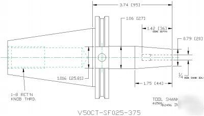 New V50CT SF025 375 thermal toolholding cat adapter
