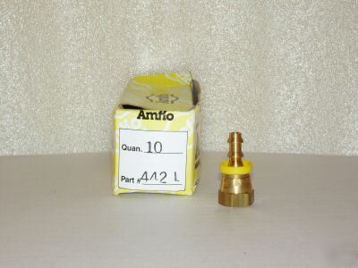 Amflo 442 442-l brass lock on hose barb 2 piece female