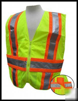 Ansi class ii safety vest, expandable m-xl, lot of 1