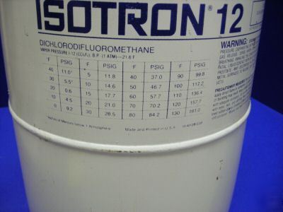 Freon r-12 30 lb. bottle R12 tank keg