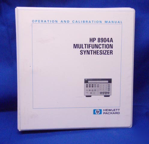 Hp 8904A synthesizer operation & calibration manual