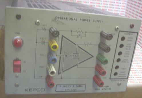 Kepco power supply OPS1000 i: 115/230V o: 0-100V o-20MA
