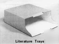 Literature shelf trays- letter size storage boxes