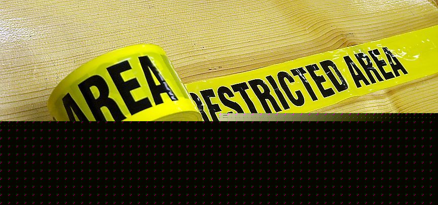 Restricted area tape: 3IN x 500FT - 