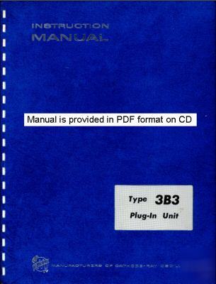 Tek tektronix 3B3 service & operation manual